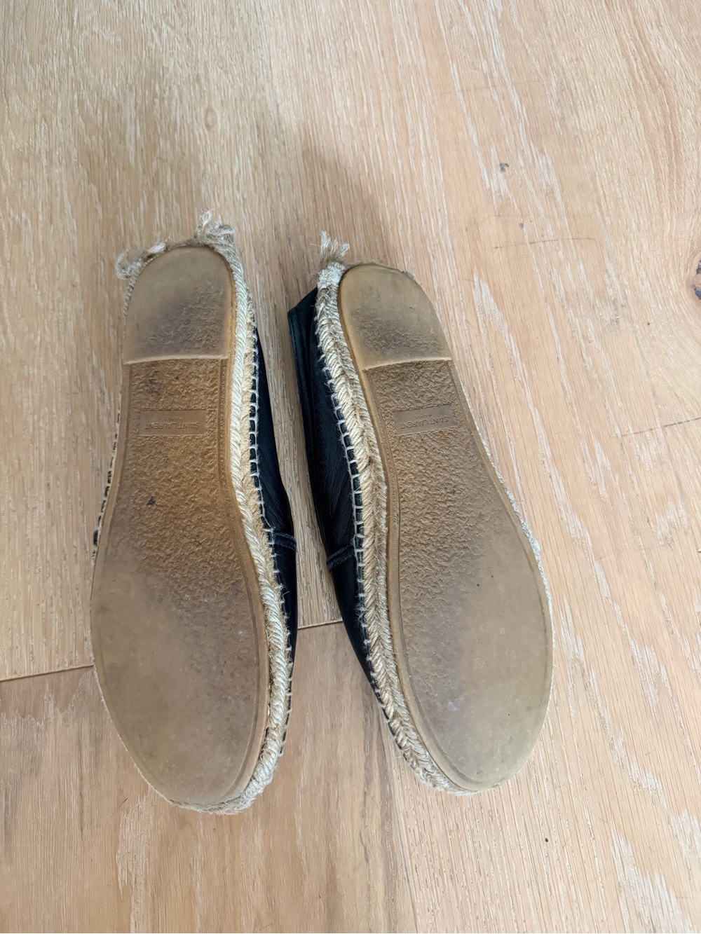 Saint Laurent Black Leather Espadrilles with YSL Monogram size 38/39 - Picture 3 of 5